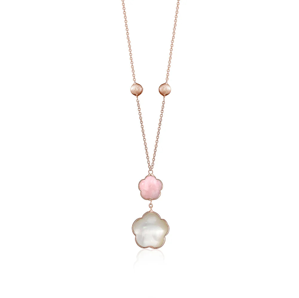 Flower Drop Necklace & Earring Set